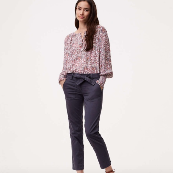 LOFT Pants - Relaxed Tie Waist Utility Pants